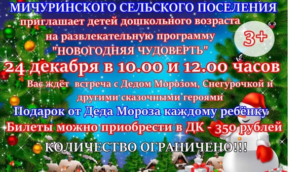 Развлекательная программа «Новогодняя чудоверть»